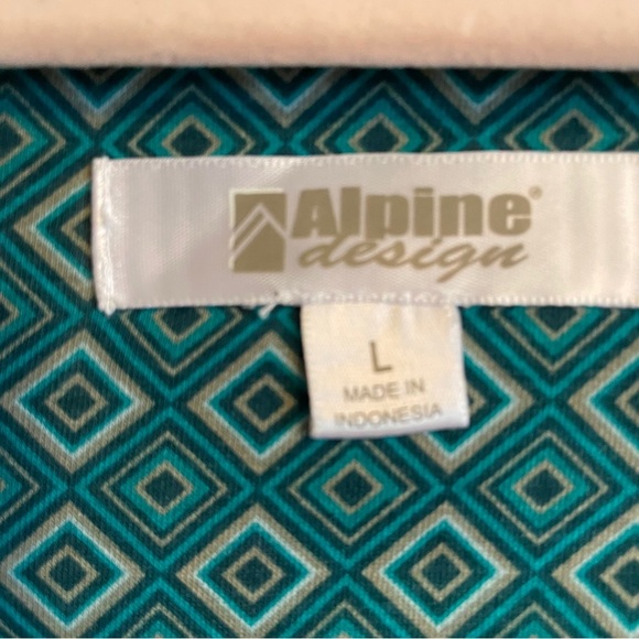 Alpine Design Teal Patterned Sleeveless Dress-Two Patterns-keyhole in back.Large - Picture 9 of 10